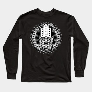 Hamsa Mandala Long Sleeve T-Shirt